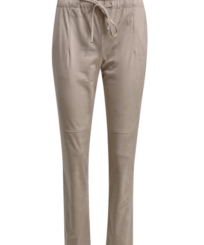 Milano Italy - Fake-Wildlederjoggpants in Taupe