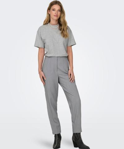 ONLY - OnlRaven Hose mit hoher Taille in Hellgrau
