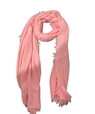 MYROMY - Handgewebter Kaschmirschal in Rosé