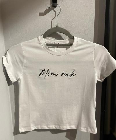 Kinder T-Shirt "Mini rock" in Weiß mit Schwarz
