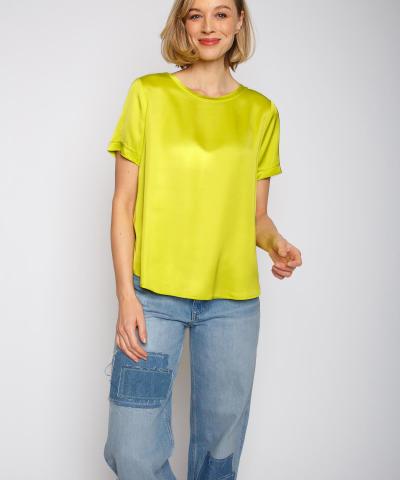 Emily van den Bergh - Satinbluse in Lemon