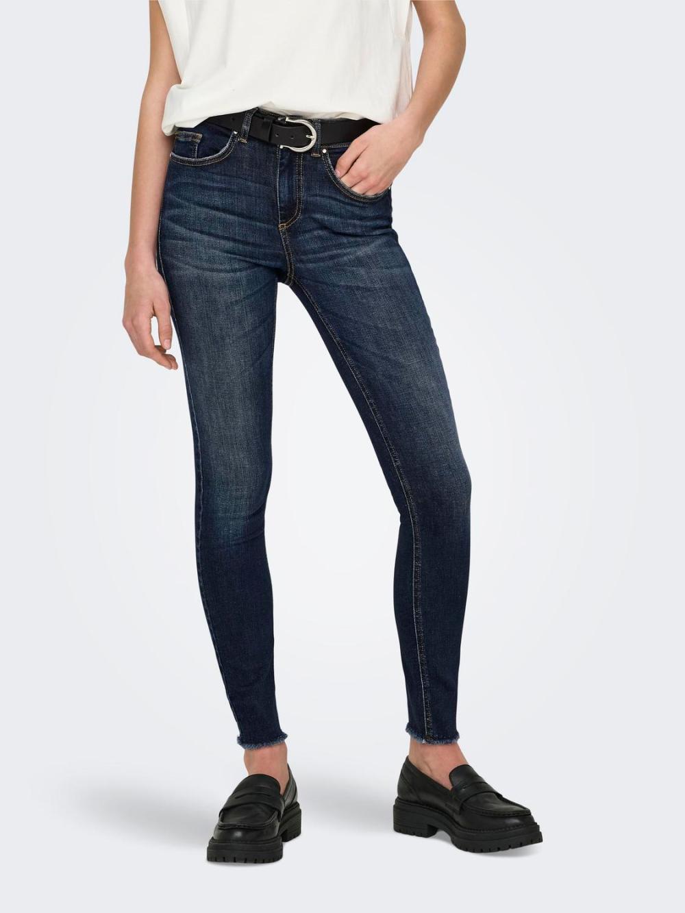 ONLY Skinny Jeans Für Damen - Mittlere Taille, Knöchellang & Stretch | Perfekt Für Alltag & Freizeit