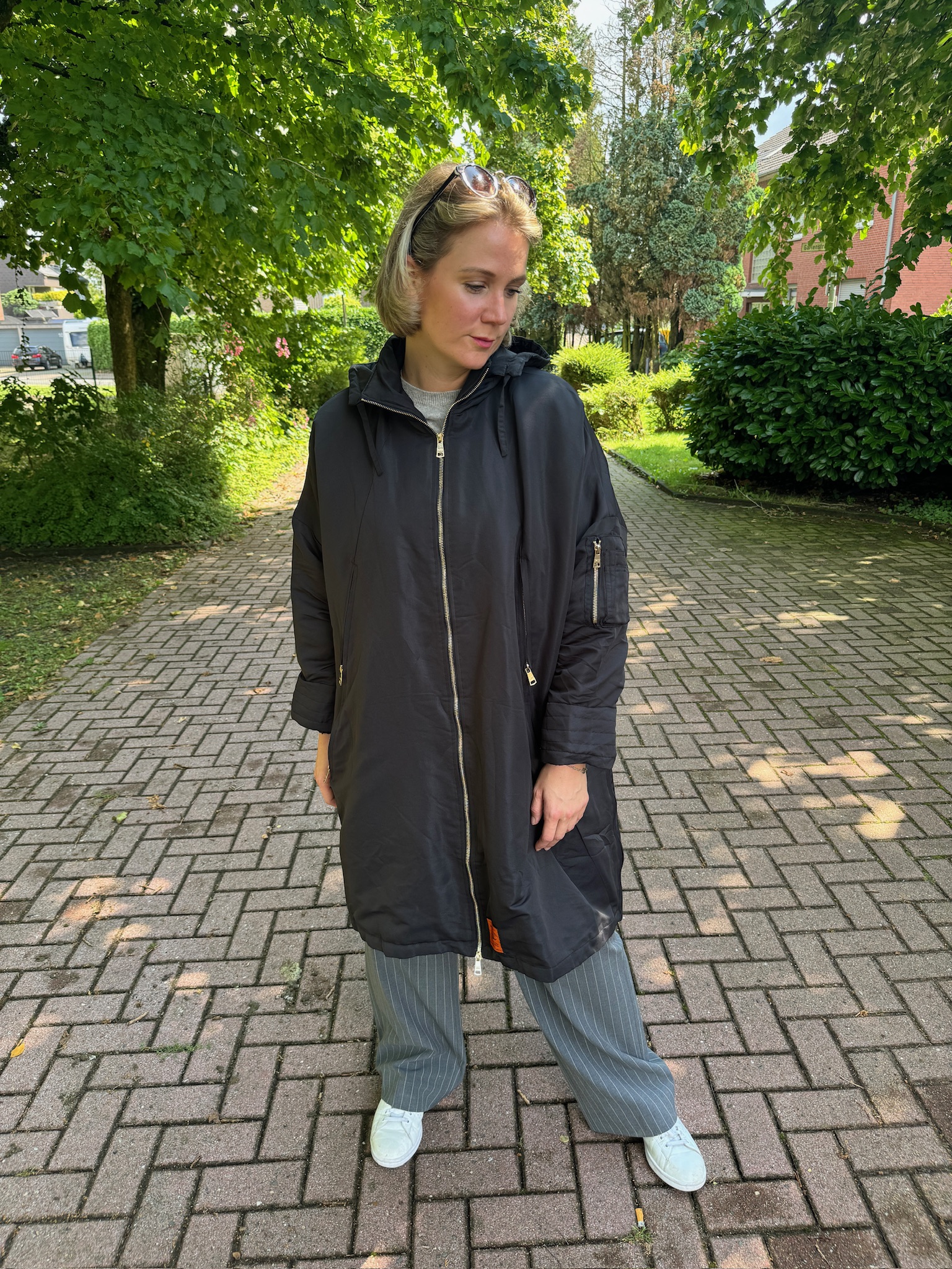 Bomber Jacket Bomberjacke Lang Damen GrÃ¼n Bombers – Lange