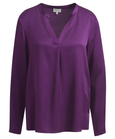 Milano Italy - Bluse mit V-Ausschnitt in Beere