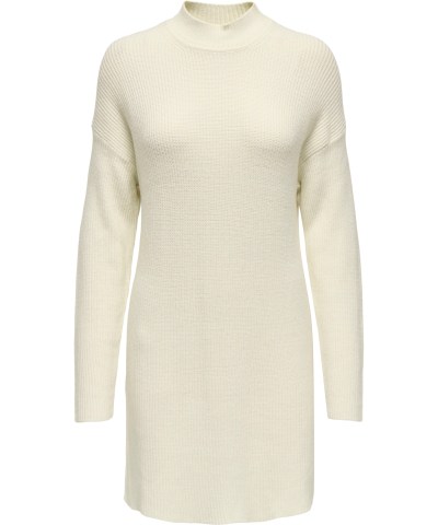 ONLY - OnlKatia hochgeschnittener Strickpullover in Creme