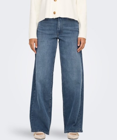 ONLY - OnlMadison Blush Wideleg in Jeans-blau-grau