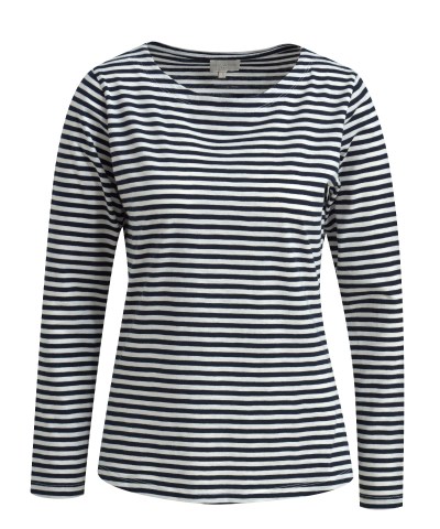 Milano Italy -  Langarmshirt mit U-Boot-Ausschnitt in Navy