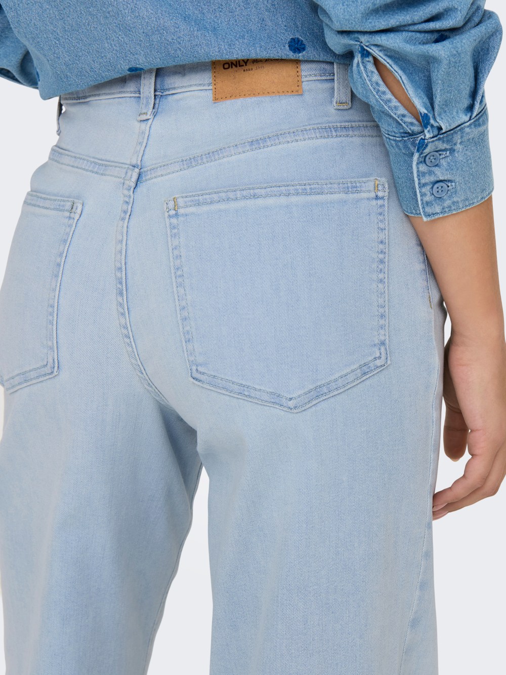 ONLY Damen Jeans „ONLHOPE“ – Wide Leg, Hellrosa, Hoher Bund, Größe 28/32