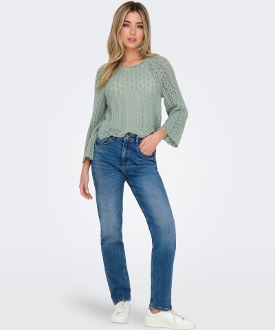 ONLY - OnlNola Strickpullover in Grün