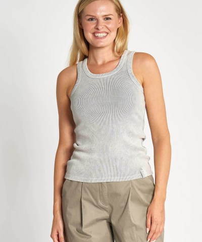Zhrill - Zharia ärmellose Crop-Top in Grau
