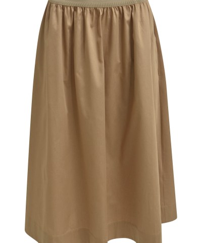 Milano Italy - Midirock mit elastischem Bund in Toffee