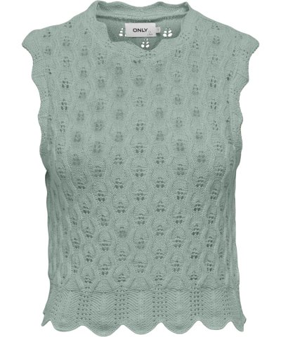 ONLY - OnlLuna Häkel Tank-Top in Grün
