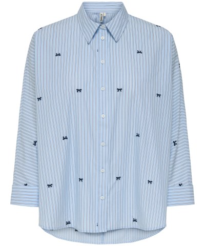 ONLY - OnlZeidi Hemdbluse mit Stickerei in Hellblau