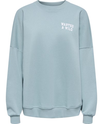 ONLY - OnlStina Sweatshirt "Cowboys" in Türkis