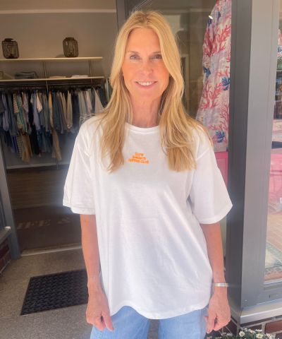 T-Shirt "Coffee Club" in Orange