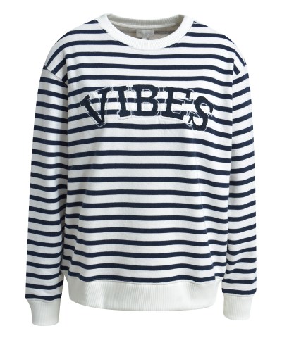 Milano Italy - Sweatshirt "VIBES" in Marineblau