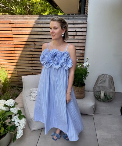 Spaghettikleid "Florence" mit kleinem Streifen
