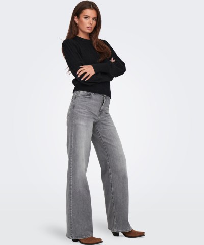 Only - OnlMadison Blush Wide Fit Jeans in Grau