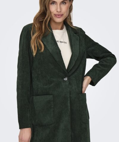 ONLY - OnlAstrid Cord-Mantel in Flaschengrün