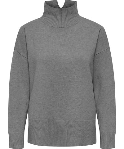 ONLY - OnlCoco Highneck Pullover in Grau