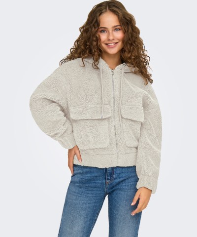 ONLY - OnlTanja Teddyfell Jacke in Beige