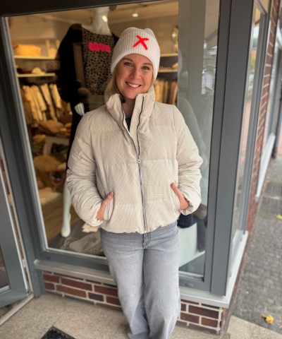 Unio Hamburg - Mütze LUMI X Orange in Ecru