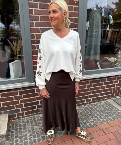 Smith & Soul - Oversized Sweatshirt mit Sternen in Creme