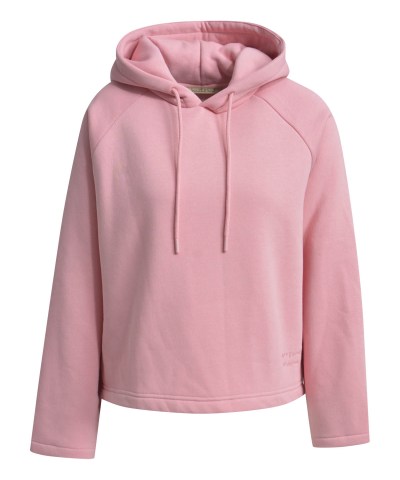 Smith & Soul -  Boxy Hoodie mit Espresso Stickerei