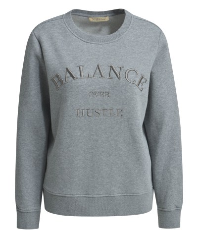 Smith & Soul - Sweatshirt "BALANCE" in Graumeliert