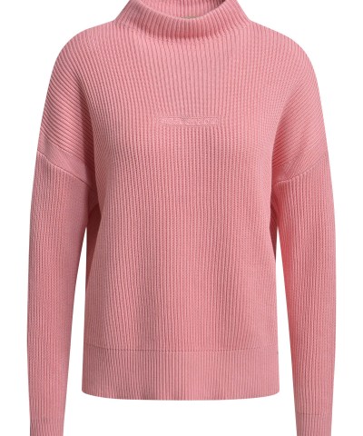 Smith & Soul - Strickpullover mit Stehkragen in Bubblegum