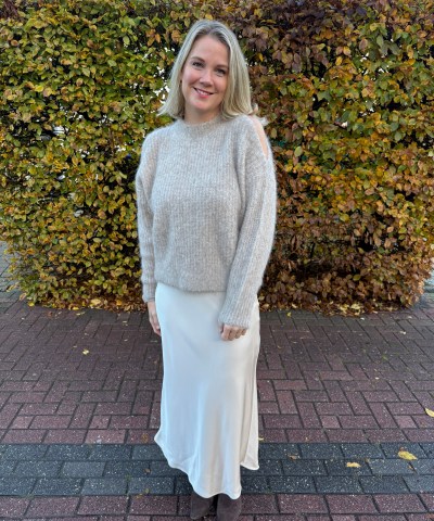 ViCOLO - Cut-Out Alpakapullover in Beige