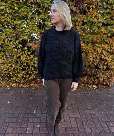 ViCOLO - Grobstrick Pullover in Schwarz