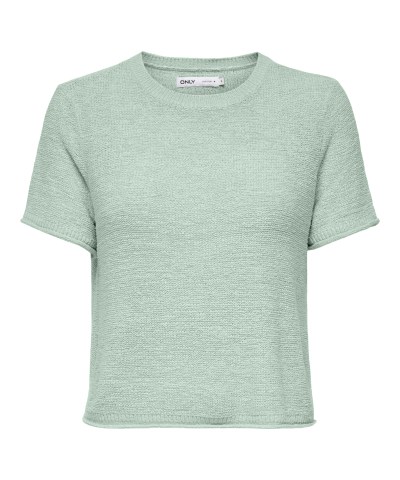 ONLY - OnlSunny Kurzarmpullover in Hellgrün
