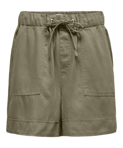 ONLY - OnlKenya Stoffshorts in Olive