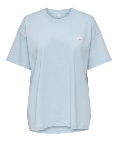 ONLY - OnlView T-Shirt mit Blumen Print in hellblau