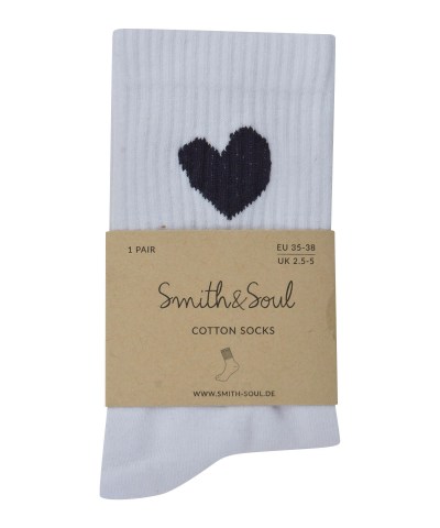 Smith & Soul - Socken mit Herz in Weiß