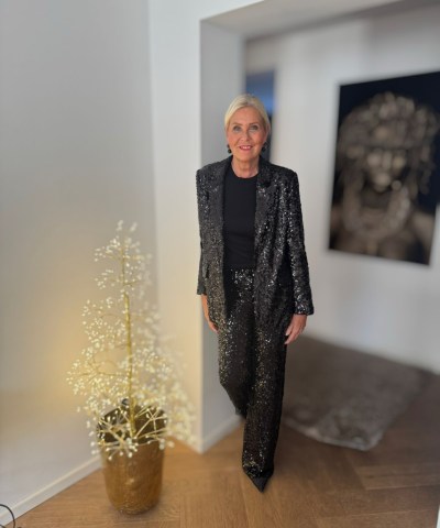 Schwarzer Paillettenblazer