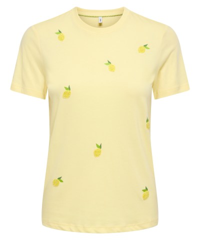 ONLY - OnlKita T-Shirt mit Zitronen in Gelb