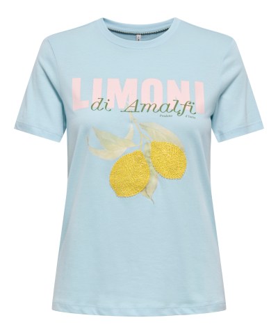 ONLY - OnlKita T-Shirt mit Zitrone in Bleu