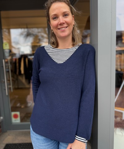Strickpullover "LSLou" in Navy