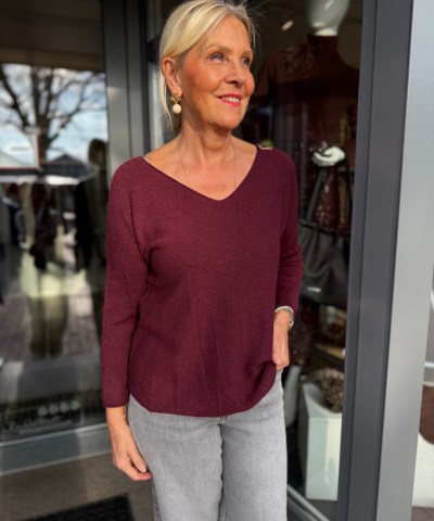 Strickpullover "LSLou" in Bordeaux