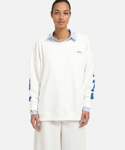 Smith & Soul - Oversized Sweatshirt "Soul Studio" in Offwhite