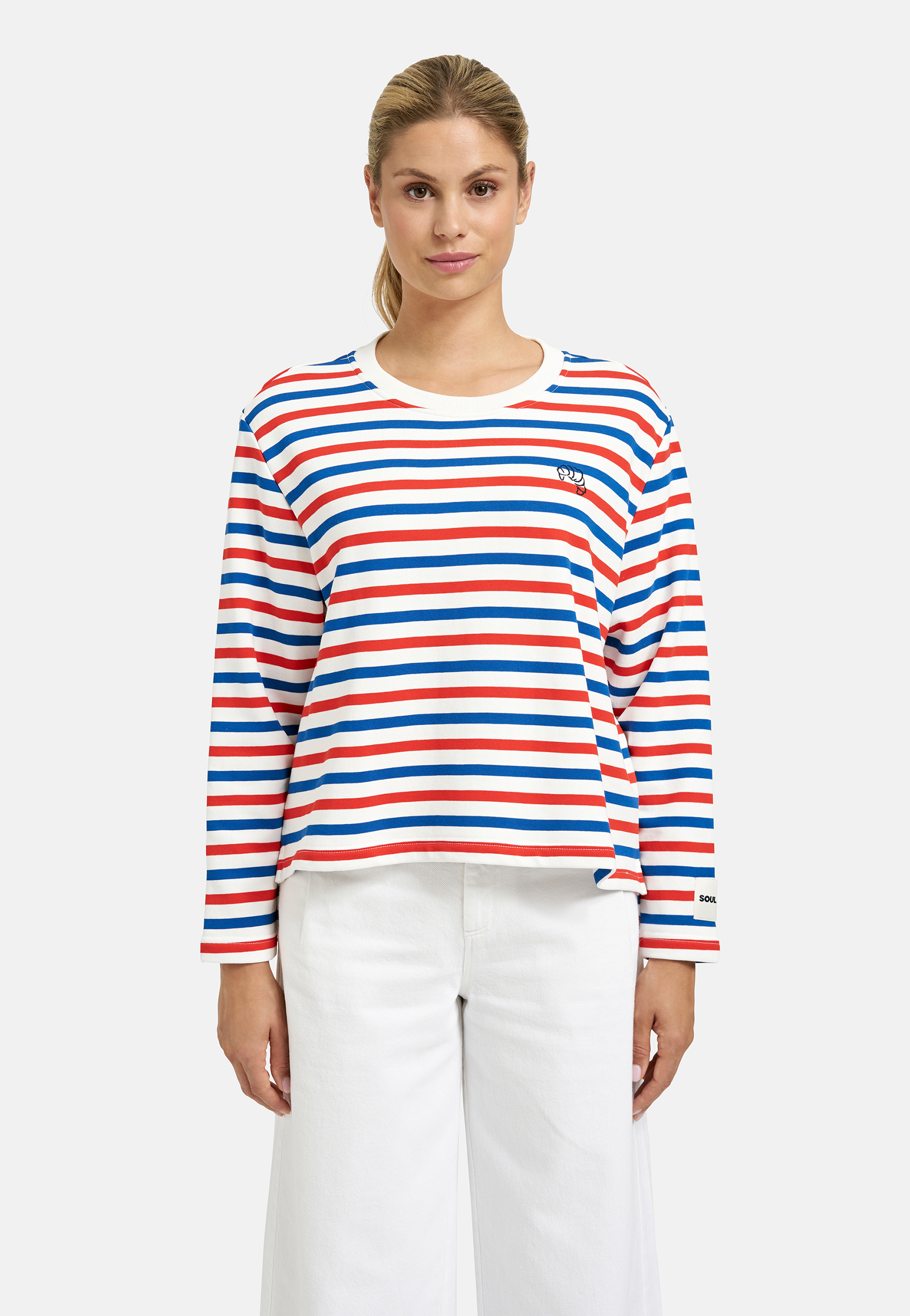 Smith & Soul – Boxy Streifen-Sweatshirt “Paris gets me