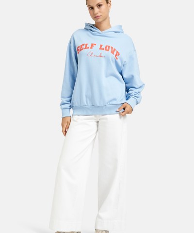 Smith & Soul - Hoodie "Self Love" in Skyblue