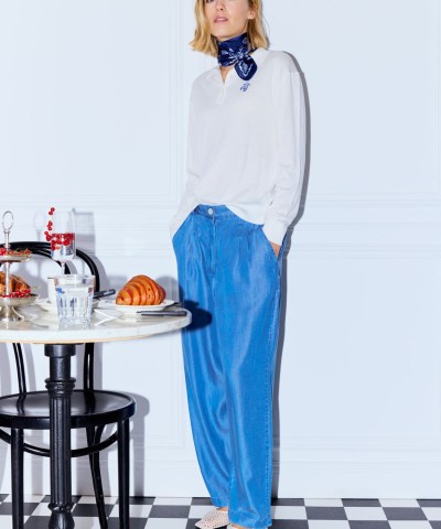 Smith & Soul - Pullover mit Polokragen in Offwhite