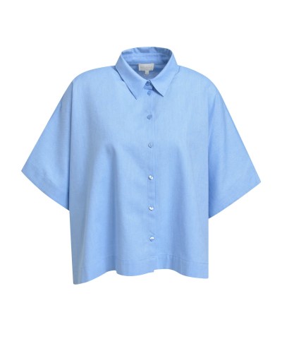 Milano Italy - Kurzarmbluse mit Ozean-Print