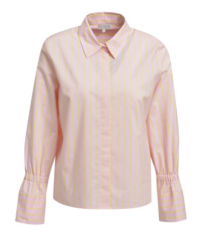 Milano Italy - Bluse mit Raffung in Rosé