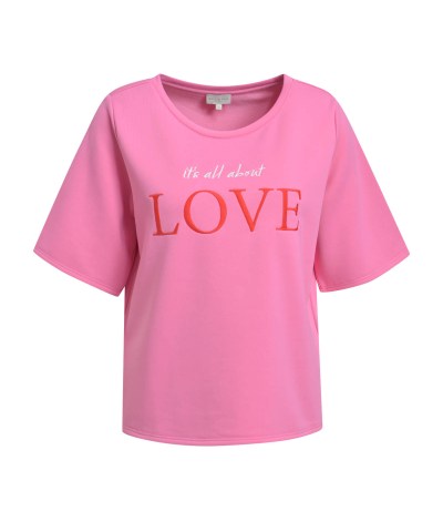 Milano Italy - Kurzarm Sweatshirt "LOVE" in Pink