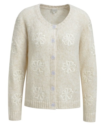 Milano Italy - Raglan-Strickjacke mit Stickerei in Offwhite