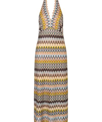 Ana Alcazar - Neckholder-Kleid Disel im Zick Zack Muster